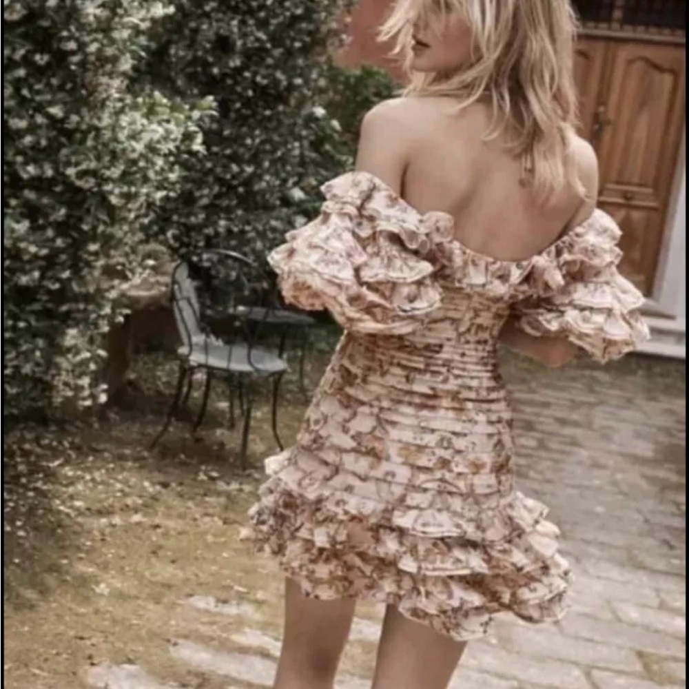 Zimmermann Painted Hearts Folds Dress - Size 0 - NWT
